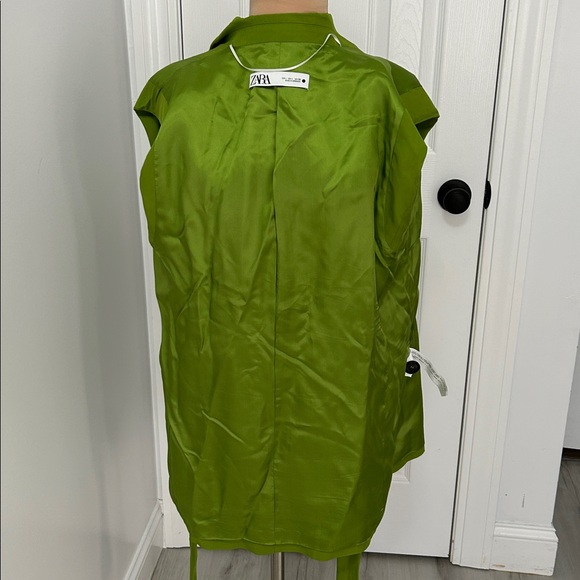 Zara Double Breasted Waistcoat Vest Green - Picture 8 of 10